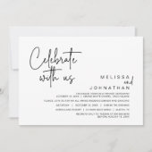 Invitation Célébrez avec nous, Dîner Mariage moderne Elopemen (Devant)