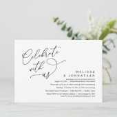 Invitation Célébrez avec nous, Dîner Mariage romantique (Debout devant)