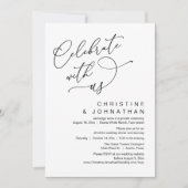 Invitation Célébrez avec nous, Dîner Mariage romantique Danci (Devant)