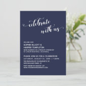 Invitation Célébrez avec Nous Écriture de coeurs Réception ma (Debout devant)