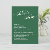 Invitation Célébrez avec Nous Écriture de coeurs Réception ve (Debout devant)