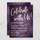 Invitation Célébrez avec nous ! Écriture manuscrite avec Boke (Devant / Derrière)