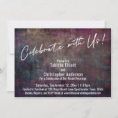 Invitation Célébrez avec nous écriture manuscrite multicolore (Devant)