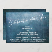 Invitation Célébrez avec Nous Écriture Manuscrite sur Fond Gr (Devant / Derrière)