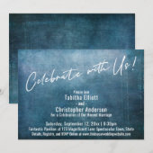 Invitation Célébrez avec Nous Écriture Manuscrite sur Grunge  (Devant / Derrière)