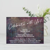 Invitation Célébrez avec Nous Écriture Multicolore Grunge (Debout devant)