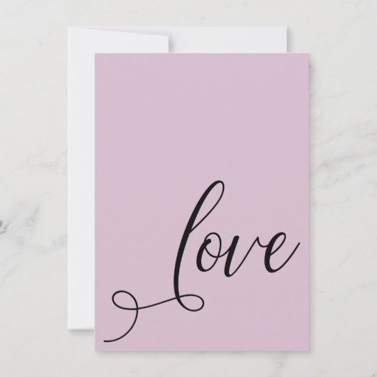 Invitation Célébrez avec nous Elegant Light Mauve Réception (Dos)