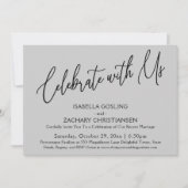 Invitation Célébrez avec nous Élégante écriture manuscrite gr (Devant)