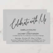 Invitation Célébrez avec nous Élégante écriture manuscrite gr (Devant / Derrière)