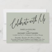 Invitation Célébrez avec nous Élégante écriture manuscrite Pa (Devant)