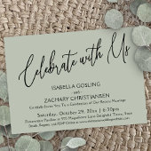 Invitation Célébrez avec nous Élégante écriture manuscrite Pa