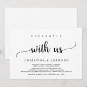 Invitation Célébrez avec nous, Élitement de mariage rustique (Devant / Derrière)