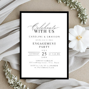 Invitation Célébrez avec nous ! Engagement de typographie élé