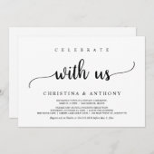 Invitation Célébrez avec nous, évasion de mariage rustique (Devant / Derrière)