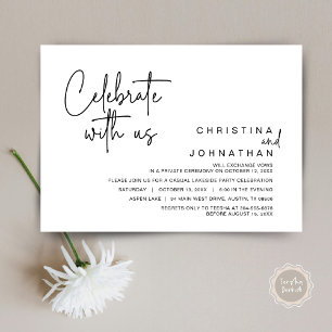 Invitation Célébrez avec nous, Fête de Mariage après la Cérém