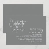 Invitation Célébrez avec nous, Fête de Mariage après l'Élopem (Devant / Derrière)