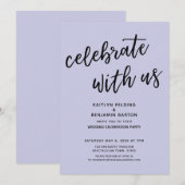 Invitation "Célébrez avec nous" Fête de mariage de lavande mo (Devant / Derrière)