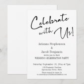 Invitation "Célébrez avec nous !" Fête de mariage simple et m (Devant / Derrière)