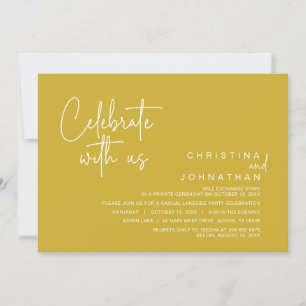 Invitation Célébrez avec nous, fête d'élopement de mariage I