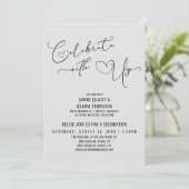 Invitation Célébrez avec nous jolie réception de couleur gris (Debout devant)