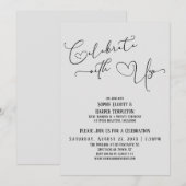 Invitation Célébrez avec nous jolie réception de couleur gris (Devant / Derrière)