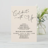 Invitation Célébrez avec nous Jolie réception de crème seulem (Debout devant)