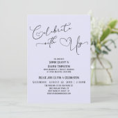 Invitation Célébrez avec nous Jolie Réception Lavender Seulem (Debout devant)