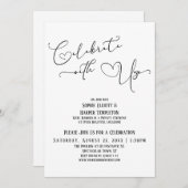 Invitation Célébrez avec nous Jolie réception simple seulemen (Devant / Derrière)