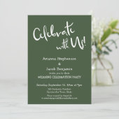 Invitation "Célébrez avec nous !" Mariage décontracté et cham (Debout devant)