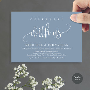 Invitation Célébrez Avec Nous, Mariage Elopement Célébration