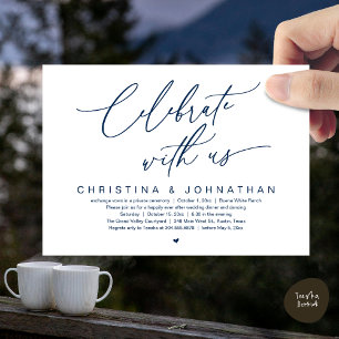 Invitation Célébrez Avec Nous Mariage Elopement Diner Party