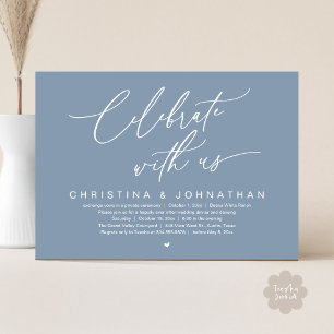 Invitation Célébrez Avec Nous Mariage Elopement Diner Party