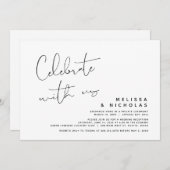 Invitation Célébrez avec nous, Mariage Fuite Party (Devant / Derrière)