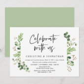 Invitation Célébrez avec nous, Mariage Fuite Party (Devant / Derrière)