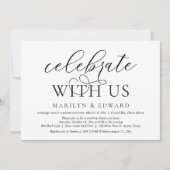 Invitation Célébrez avec nous, Mariage Fuite Party (Devant)