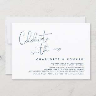 Invitation Célébrez avec nous, Mariage Fuite Party