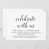 Invitation Célébrez avec nous, Mariage Intime (Devant / Derrière)