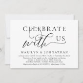 Invitation Célébrez avec nous Mariage Intime Dîner Dansant (Devant)