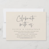 Invitation Célébrez avec nous, Mariage Intime et Cérémonie en (Devant)