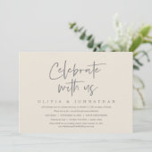 Invitation Célébrez avec nous, Mariage Intime et Cérémonie en (Debout devant)