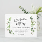 Invitation Célébrez avec nous, Mariage Intime Fête (Debout devant)