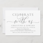 Invitation Célébrez avec nous, Mariage Intime, Gris Éternel (Devant)