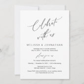 Invitation Célébrez avec nous, Mariage Intime Moderne (Devant)