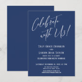 Invitation Célébrez avec nous ! Mariage moderne, tenue de soi (Devant / Derrière)