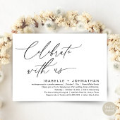 Invitation Célébrez avec nous, Mariage romantique Diner Party