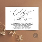 Invitation Célébrez avec nous, Mariage romantique Diner Party