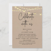 Invitation Célébrez avec nous, mariage rustique et fuguitive (Devant)