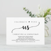 Invitation Célébrez avec nous, mariage rustique et fuguitive  (Debout devant)