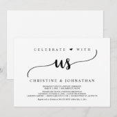 Invitation Célébrez avec nous, mariage rustique et fuguitive  (Devant / Derrière)