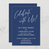 Invitation Célébrez avec nous ! Moderne Mariage Soirée Nuit B (Devant / Derrière)